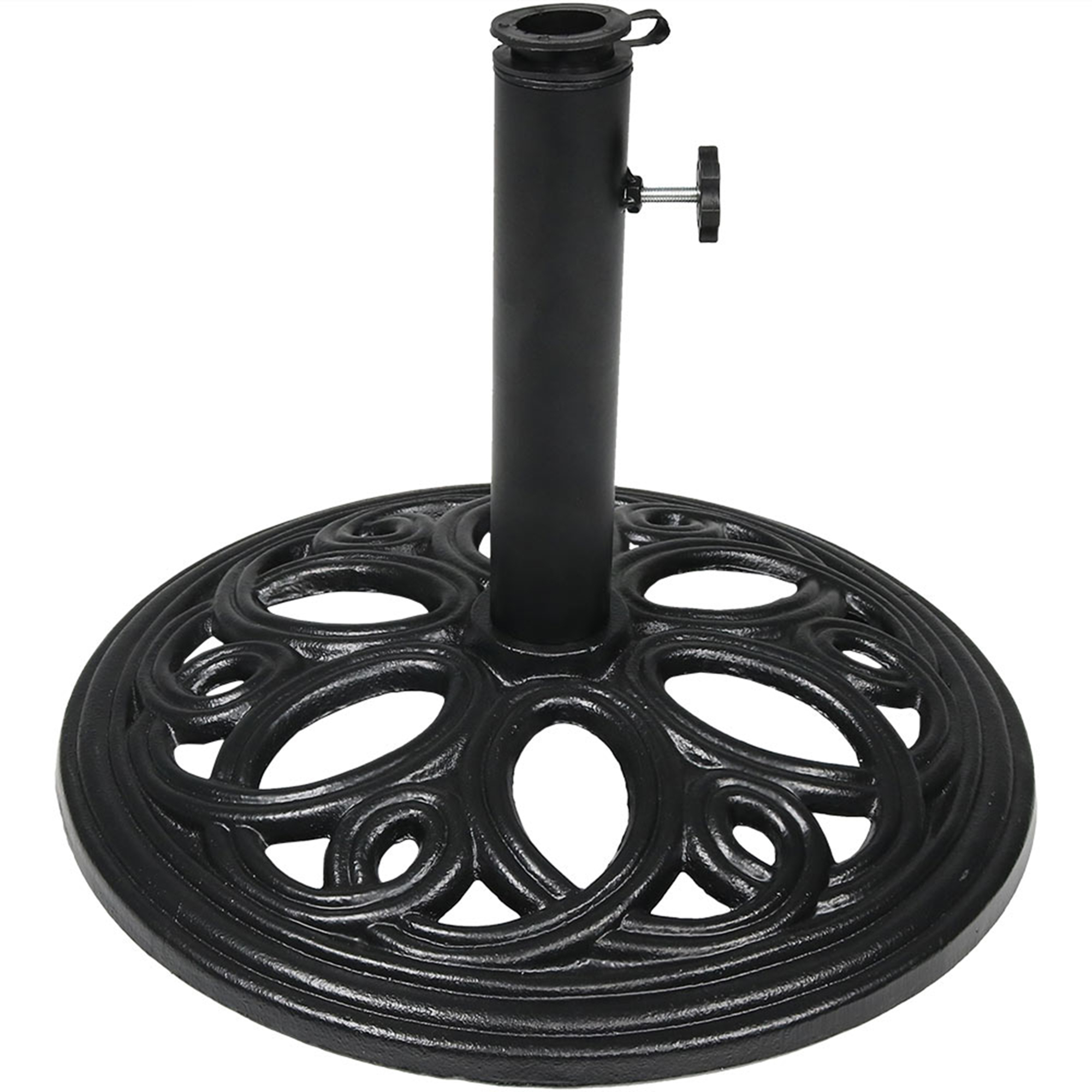 Sunnydaze Decor, Cast Iron Outdoor Patio Umbrella Base - 18in., Canopy Diameter 0 ft, Shape Round, Model# YUK-846